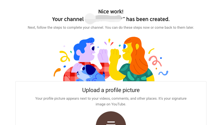 チャンネル作成完了通知